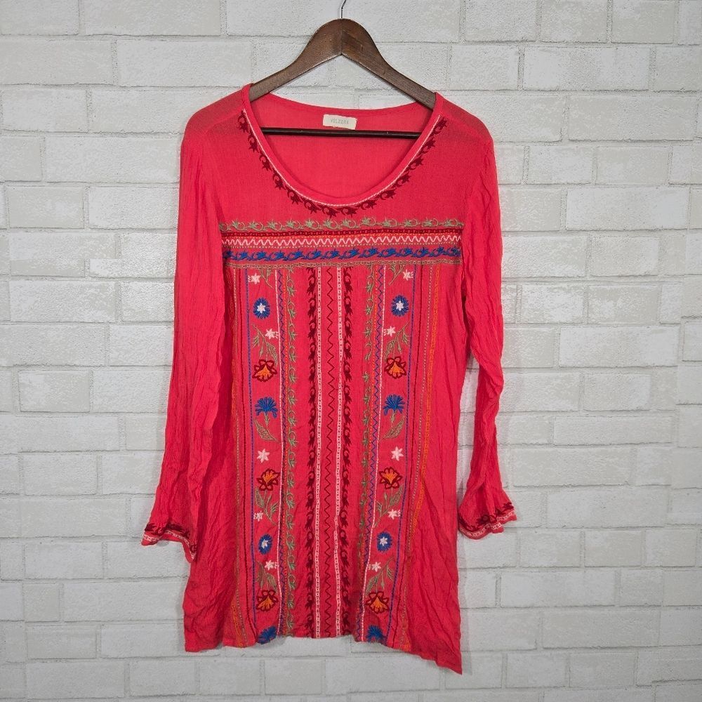 Velzera long sleeve embroidery dress